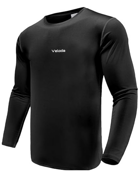 Black Slim Fit T-Shirt , Long Sleeve for Training & Fitness